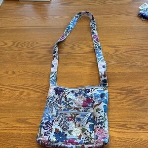 Vera Bradley Blue and Pink Floral Crossbody Bag